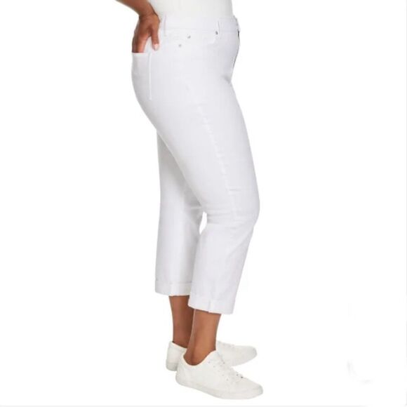Gloria Vanderbilt White Ladies' Cuffed Boyfriend Jean Pants 2-Pack Size 12 - Picture 7 of 8
